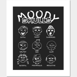 Moody Skulls Posters and Art